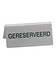 EMGA Tafelbordje | Gereserveerd | RVS | 2-zijdig | 100x45(h)mm 