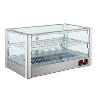 CaterChef Warmhoudvitrine (cap.60x34cm) | 800W | voorzien van waterbak en controlelamp | 700x400x380(h)mm