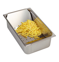 EMGA Friet-Uitschepbak | RVS | 1/1 GN | Uitneembaar Lekrooster | 325x530x150(h)mm
