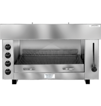Naomi Grills Pita-Oven met waterverdampingssysteem | 10,80kW/h | 4 infrarood gasbranders | 960x430x600(h)mm