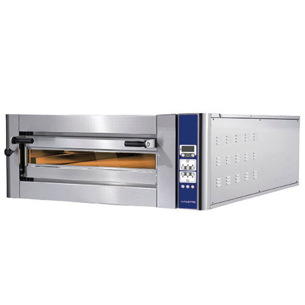 Pizza oven elektrisch  | 1x6 Ø350 mm  |  1 kamer met vuurvaste stenen  | 8,4kW/h | 1150x1420x430(h)mm