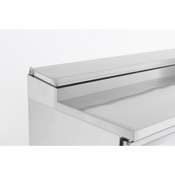 Saladette | 8x 1/6 GN | Geheel RVS | 3 Deurs | Statisch met Ventilator | 1365x700x970(h)mm