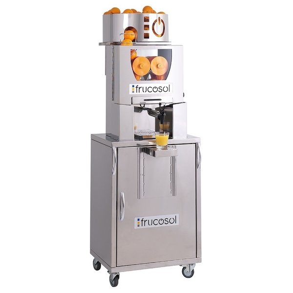 Vruchtenpers + Onderstel | Self Service | 20-25/Min. (Ø80mm) | Automatische Vulling | Kunststof Zelfbedieningstap | 580x750x1620(h)mm