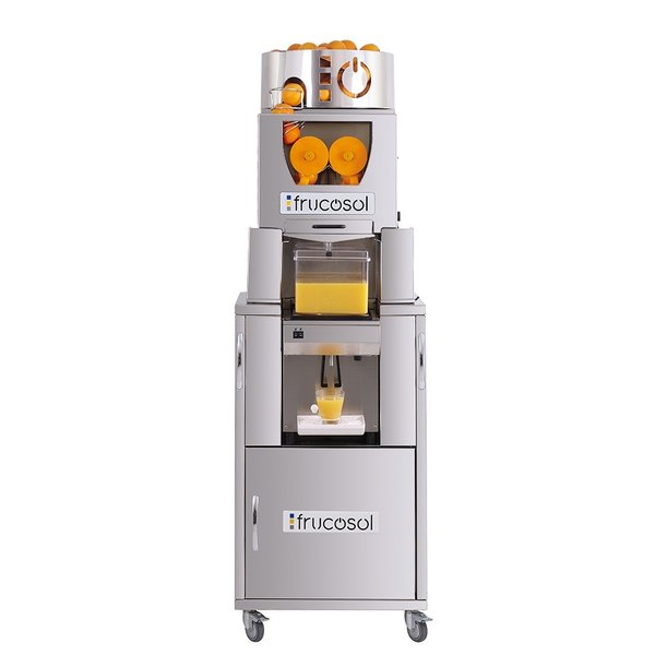 Vruchtenpers + Onderstel (Gekoeld) | Freezer | 20-25/Min. (Ø80mm) | Automatische Vulling | RVS/Kunststof Zelfbedieningstap | 580x720x1970(h)mm