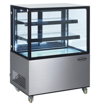 CombiSteel Koelvitrine | 270L | Zwart/Grijs | +2°C/+8°C | 3 Schappen | 915x675x1210(h)mm