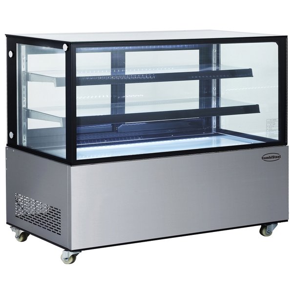 Koelvitrine | 470L | Zwart/Grijs | +2°C/+8°C | 3 Schappen | 1515x675x1210(h)mm
