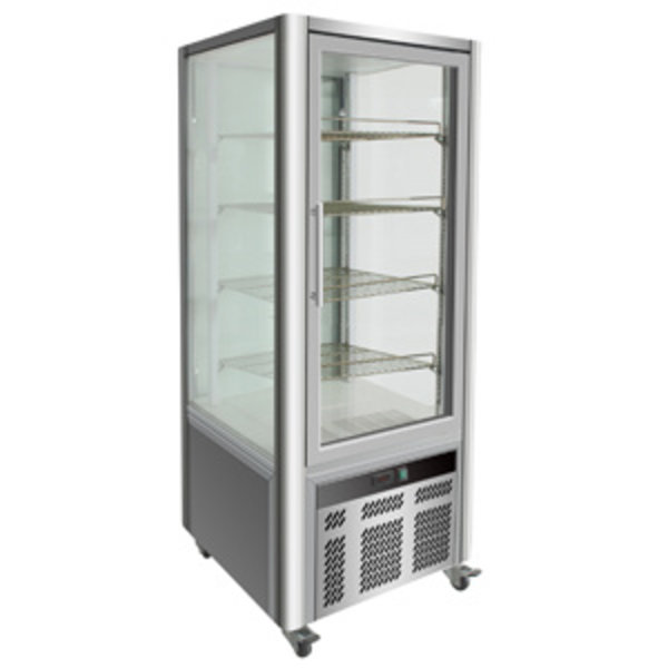 Gebaksvitrine | 468L | RVS | +3°C/+8°C | Geforceerd | 5 Niveaus | 706x706x1800(h)mm