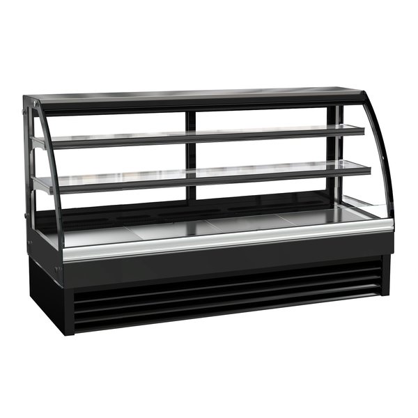 Koelvitrine | 400L | Zwart | +2°C/+8°C | 3 Schappen | 2000x680x1200(h)mm