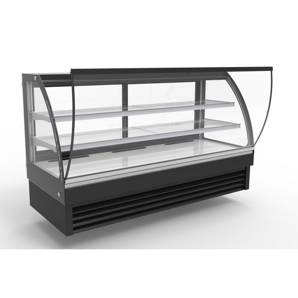 Koelvitrine | 400L | Zwart | +2°C/+8°C | 3 Schappen | 2000x680x1200(h)mm