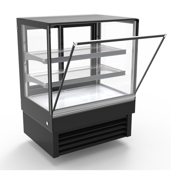 Koelvitrine | 190L | Zwart | +2°C/+8°C | 3 Niveaus | 900x680x1200(h)mm