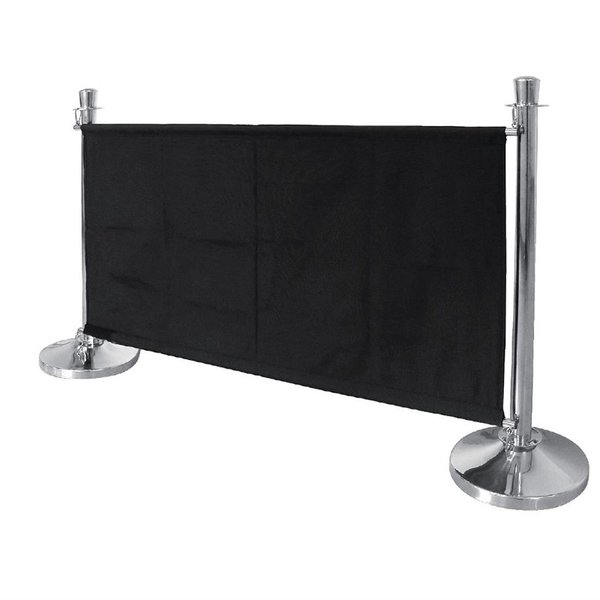 Afzetdoek Canvas zwart | 100% polyester | 70(h) x 143(b) x 2(d)cm