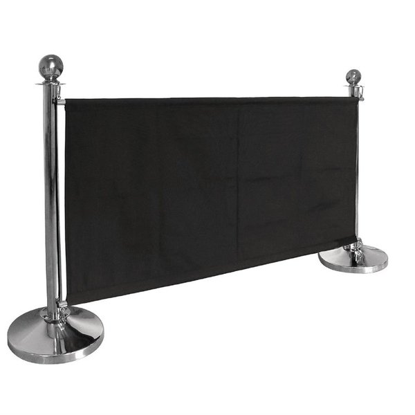 Afzetdoek Canvas zwart | 100% polyester | 70(h) x 143(b) x 2(d)cm