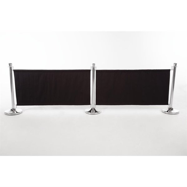 Afzetdoek Canvas zwart | 100% polyester | 70(h) x 143(b) x 2(d)cm