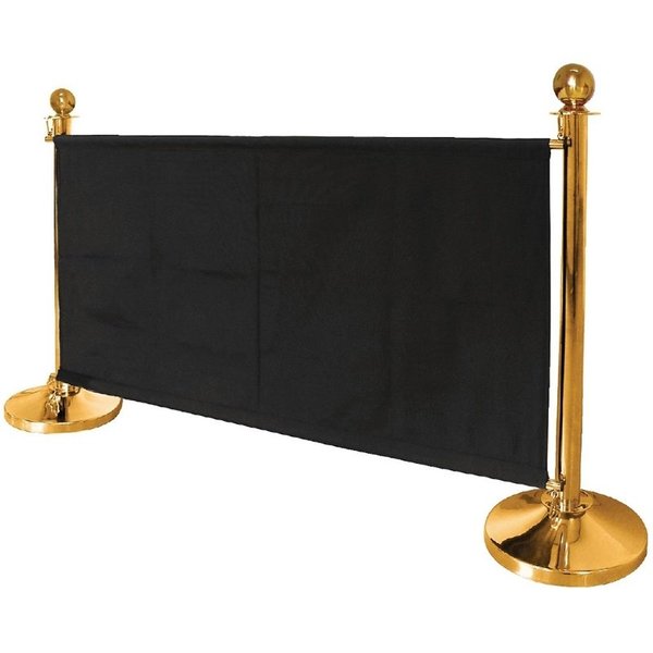 Afzetpaal Messing RVS | Met bolle knop | 95(h) x 30(Ø)cm