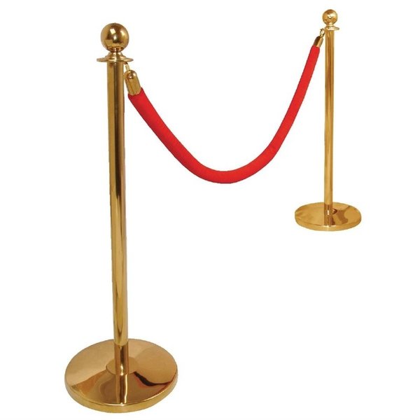 Afzetkoord | Messing uiteinden | 150(l) x 3,2(Ø)cm