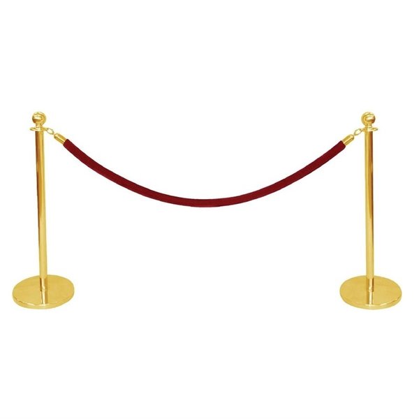 Afzetkoord | Messing uiteinden | 150(l) x 3,2(Ø)cm