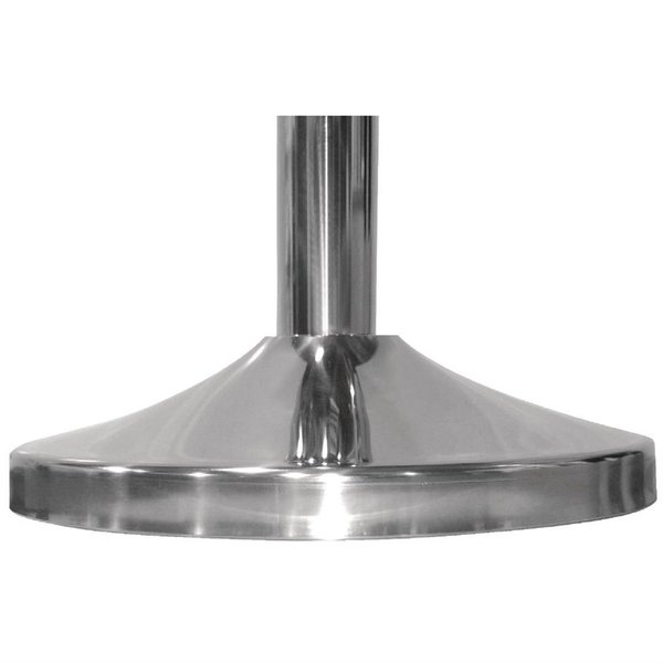 Afzetpaal RVS | Met bolle knop en betonnen voet | 95(h) x 30(Ø)cm