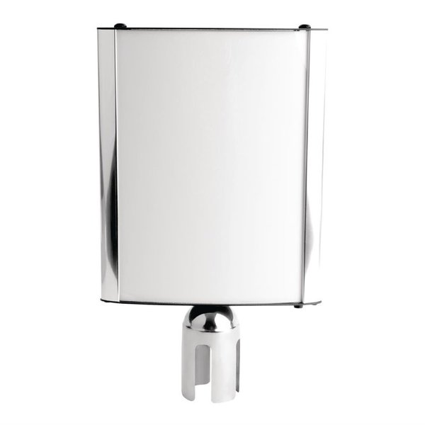 Afzetpaal Aluminium display | A4 formaat display | Afm. alleen het display 30(h) x 25(b) x 5(d)cm