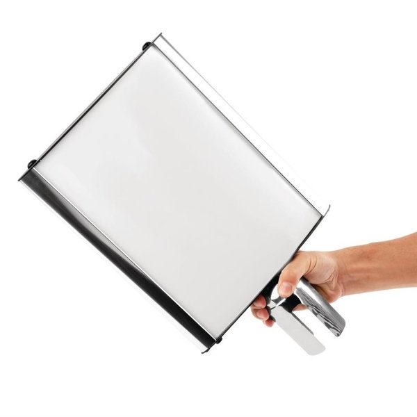 Afzetpaal Aluminium display | A4 formaat display | Afm. alleen het display 30(h) x 25(b) x 5(d)cm