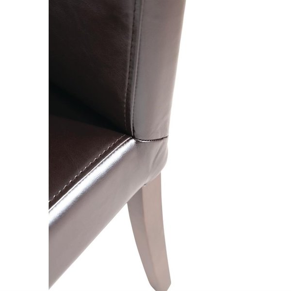 Stoelen | Kunstleer/Hout | Dark Brown | Houtlook Poten | Indoor | 2 Stuks | 405x500x940(h)mm