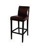 Bolero Barkruk | Kunstleer/Hout | Dark Brown | Houtlook Poten | Indoor | 440x540x1030(h)mm 