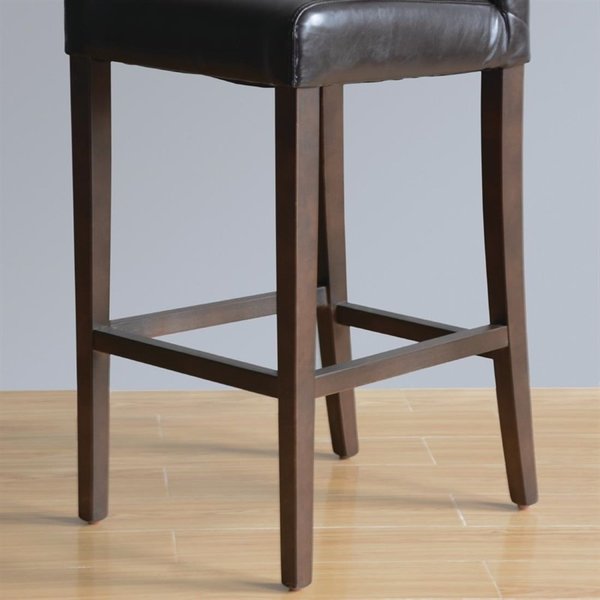 Barkruk | Kunstleer/Hout | Black | Houtlook Poten | Indoor | 440x540x1030(h)mm