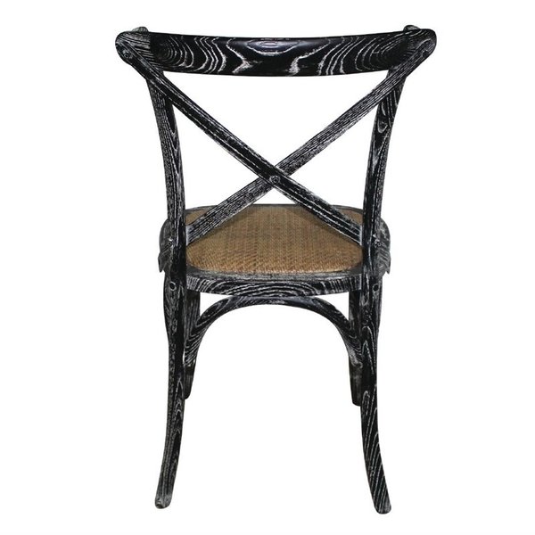 Stoelen | Rotan/Hout | Brown | Black Wash Frame | Indoor | 2 Stuks | 495x550x890(h)mm