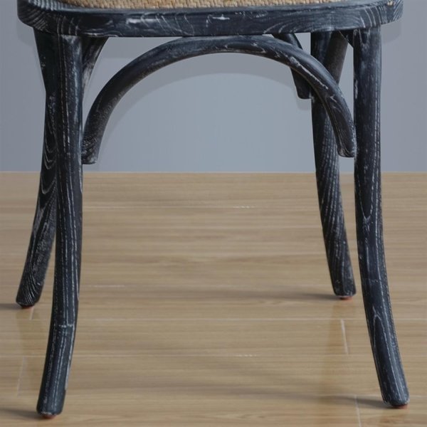 Stoelen | Rotan/Hout | Brown | Black Wash Frame | Indoor | 2 Stuks | 495x550x890(h)mm