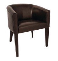 Kuipstoel donkerbruin polyurethaan leer | Zithoogte 49,5cm | 630x650x820(h)mm Kuipstoel donkerbruin polyurethaan leer | Zithoogte 49,5cm | 630x650x820(h)mm