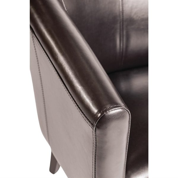 Stoel | Kunstleer/Hout | Dark Brown | Houtlook Poten | Indoor | 630x650x820(h)mm