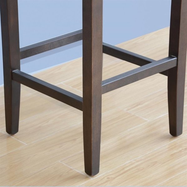 Barkrukken | Kunstleer/Hout | Dark Brown | Houtlook Frame | Indoor | 2 Stuks | 410x410x760(h)mm
