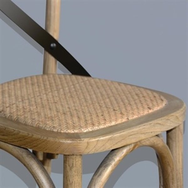 Barkruk | Rotan/Hout | Naturel | Indoor | 450x470x1100(h)mm