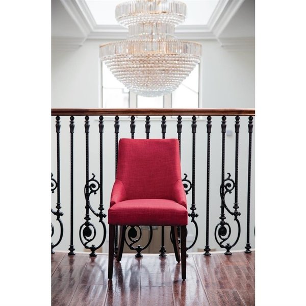 Stoelen | FINESSE |  Polyester/Hout | Dark Red |  Houtlook Poten | Indoor | 2 Stuks | 510x620x900(h)mm