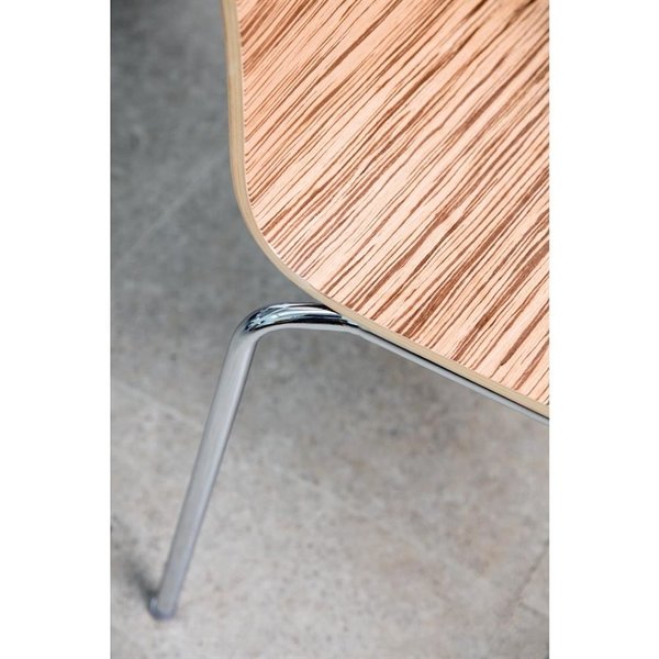 Stoelen | Hout/Staal | Hout (Eiken) | Grijze Poten | Indoor | Stapelbaar | 4 Stuks | 505x520x855(h)mm