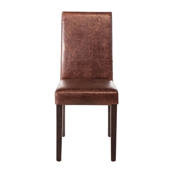 Stoelen | Kunstleer/Hout | Antique Dark Brown | Houtlook Poten | Indoor | 2 Stuks | 405x500x940(h)mm