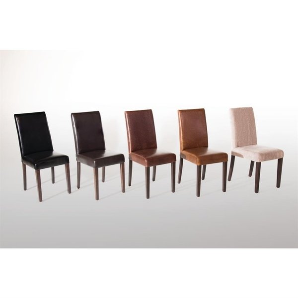 Stoelen | Kunstleer/Hout | Antique Dark Brown | Houtlook Poten | Indoor | 2 Stuks | 405x500x940(h)mm