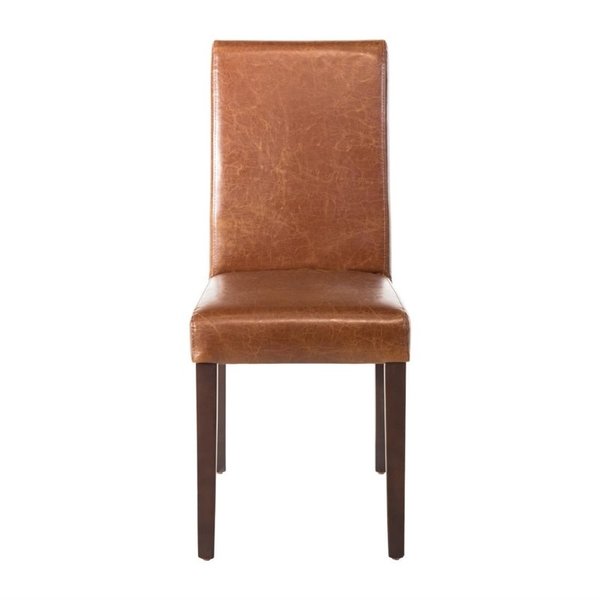 Stoelen | Kunstleer/Hout | Antique Brown | Houtlook Poten | Indoor | 2 Stuks | 405x500x940(h)mm