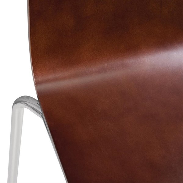 Stoelen | Hout/Staal | Hout (Walnut) | Grijze Poten | Indoor | Stapelbaar | 4 Stuks | 505x520x855(h)mm