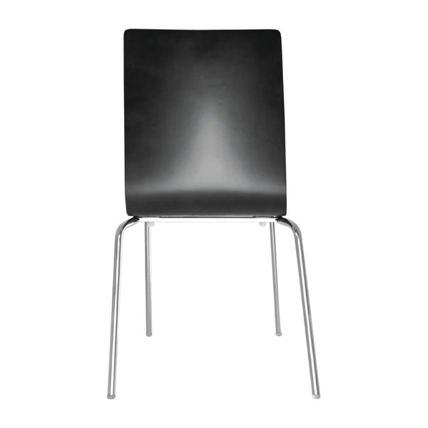 Stoelen | Hout/Staal | Black | Grijze Poten | Indoor | Stapelbaar | 4 Stuks | 505x520x855(h)mm