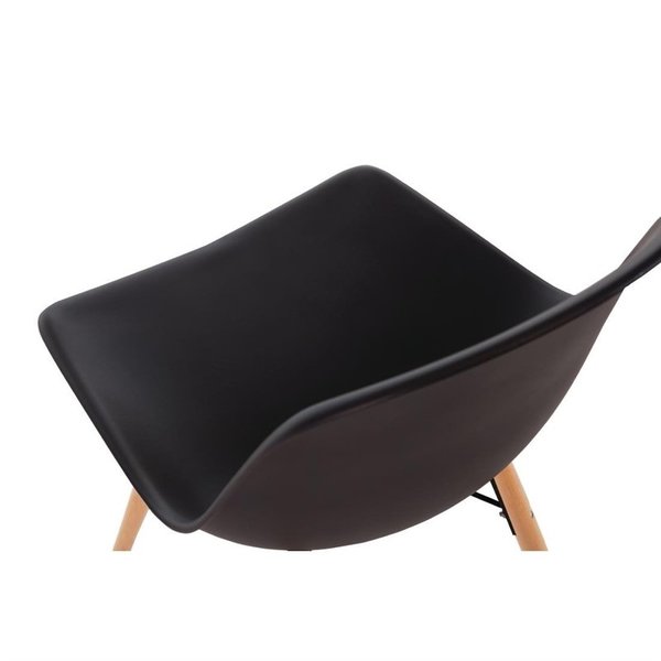 Stoelen | ARLO | Kunststof/Staal | Grey | Houtlook Poten | Indoor | 2 Stuks | 460x540x830(h)mm