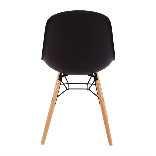 Stoelen | ARLO | Kunststof/Staal | Grey | Houtlook Poten | Indoor | 2 Stuks | 460x540x830(h)mm