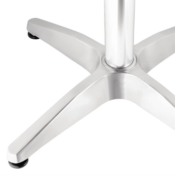 Tafel | Hout/Aluminium | Essenhout Blad | Aluminium Frame | In-/Outdoor | 700x700x720(h)mm