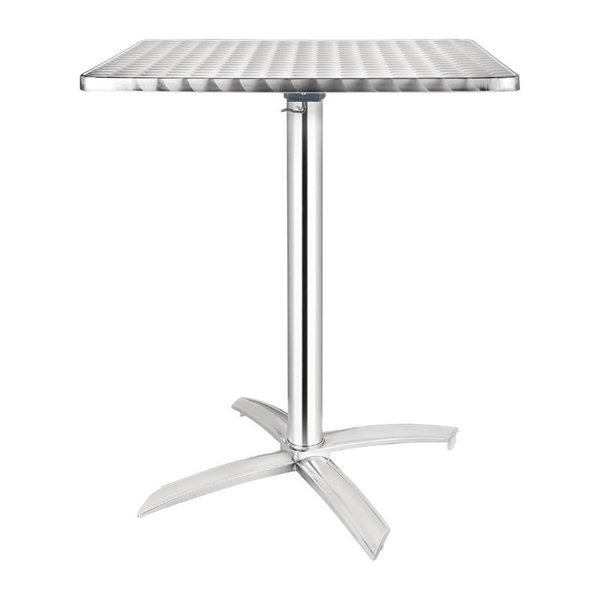 Inklapbare Tafel | RVS/Aluminium | RVS Blad | Aluminium Frame | In-/Outdoor | 600x600x720(h)mm