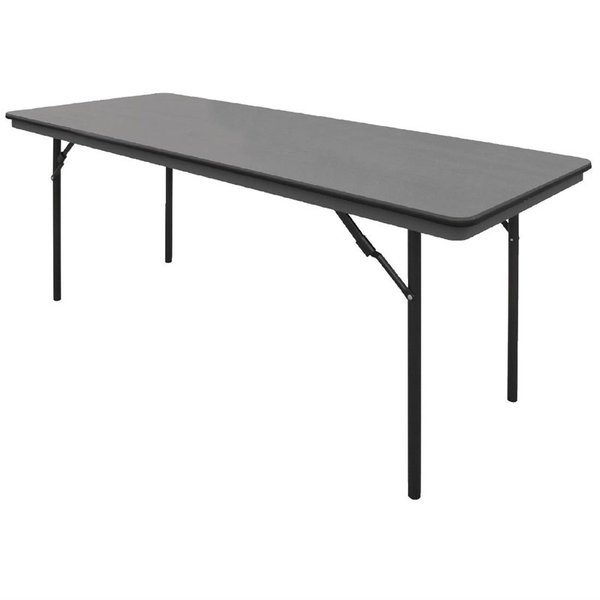 Inklapbare Buffettafel | Kunststof/RVS | Grijs Blad | Zwart Frame | In-/Outdoor | 1830x760x750(h)mm