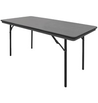 Bolero Inklapbare Buffettafel | Kunststof/RVS | Grijs Blad | Zwart Frame | In-/Outdoor | 1520x760x750(h)mm 