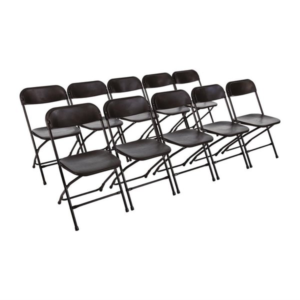 Opklapbare Stoelen | Kunststof/Staal | Black | In-/Outdoor | Stapelbaar | 10 Stuks | 440x480x800(h)mm