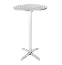 Kantelbare ronde RVS statafel | Tafelhoogte 1050mm | 72(h)x60(Ć)cm Kantelbare ronde RVS statafel | Tafelhoogte 1050mm | 72(h)x60(Ć)cm