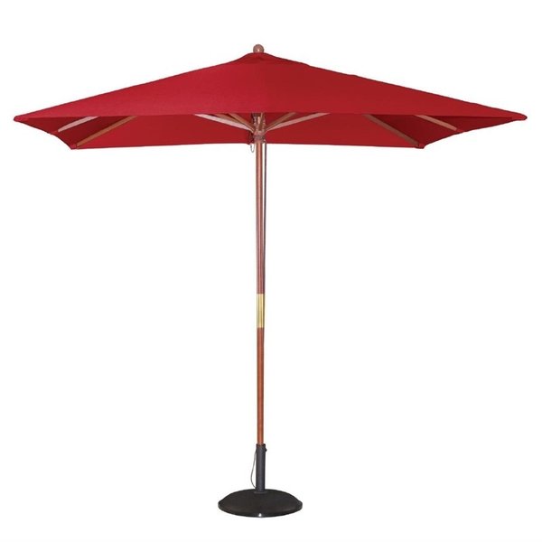 Parasol vierkant rood 2,5 meter | 2,7(h) x 2,5(b) x 2,5(d)m