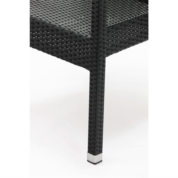 Stoelen | Polyrotan/Aluminium | Anthracite | In-/Outdoor | Stapelbaar | 4 Stuks | 560x602x853(h)mm