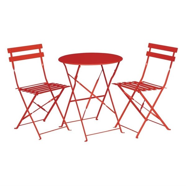 Opklapbare Stoelen | Staal | Red | In-/Outdoor | 2 Stuks | 387x471x800(h)mm